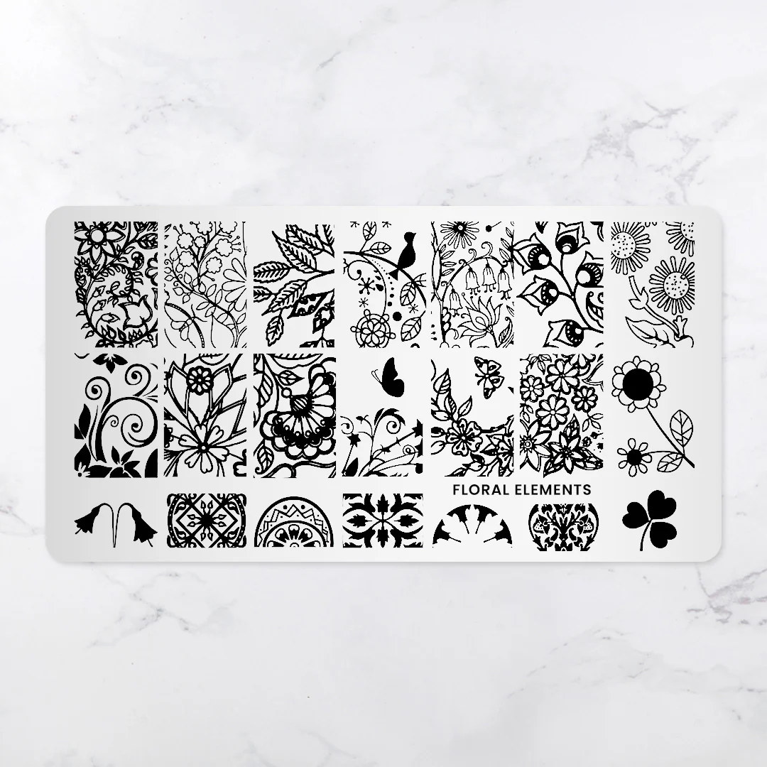 Floral Elements - Pattern Press Template - Image 2