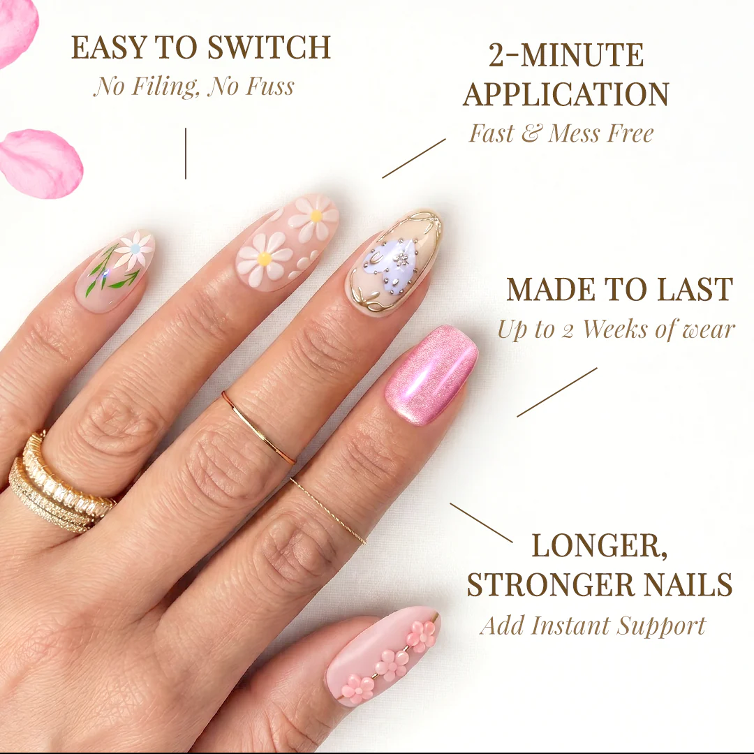 Bluebell Prism - Almond Sustainable Nails - Image 3