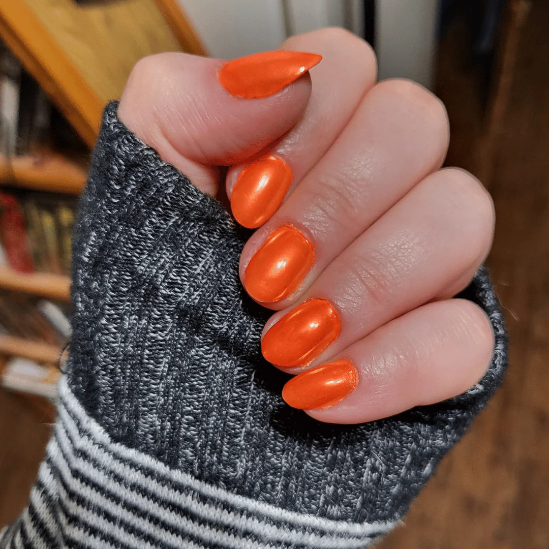 Vibrant Orange - Matte Neon Nail Powder - Image 7